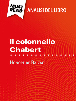 cover image of Il colonnello Chabert di Honoré de Balzac (Analisi del libro)